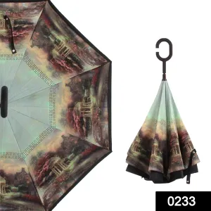0233 Travel Windproof Umbrella (Reverse Umbrella, rendom design)