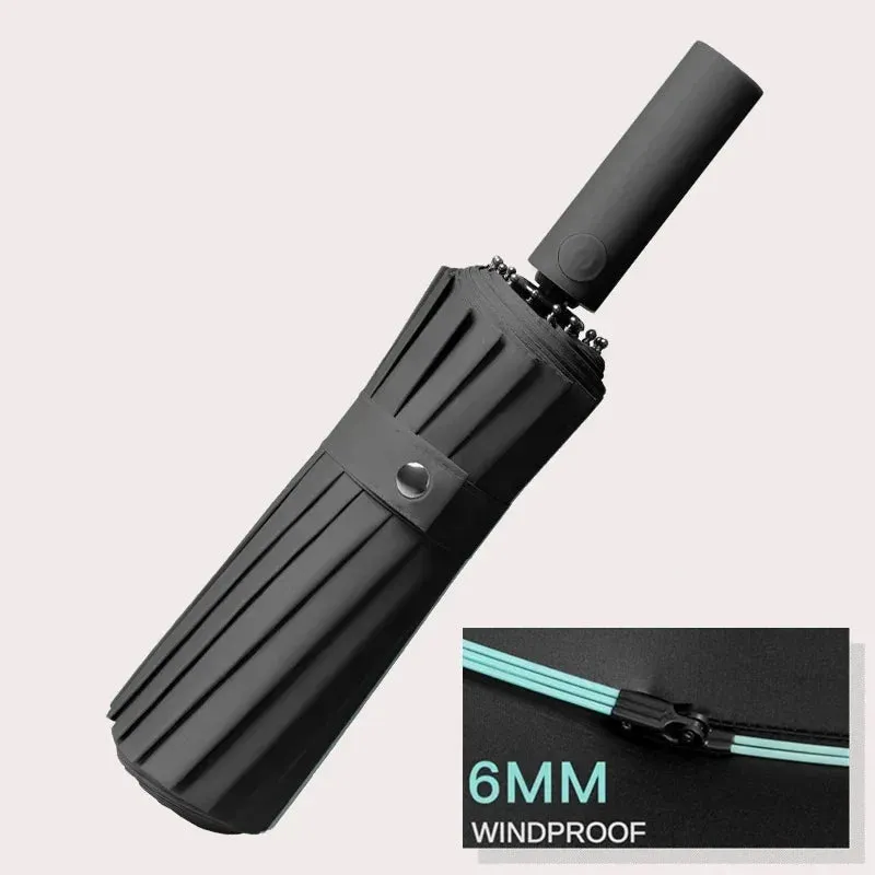 80-Bone Reinforced Windproof Automatic Folding Umbrella – Large Waterproof UV Sunshade for Men & Women