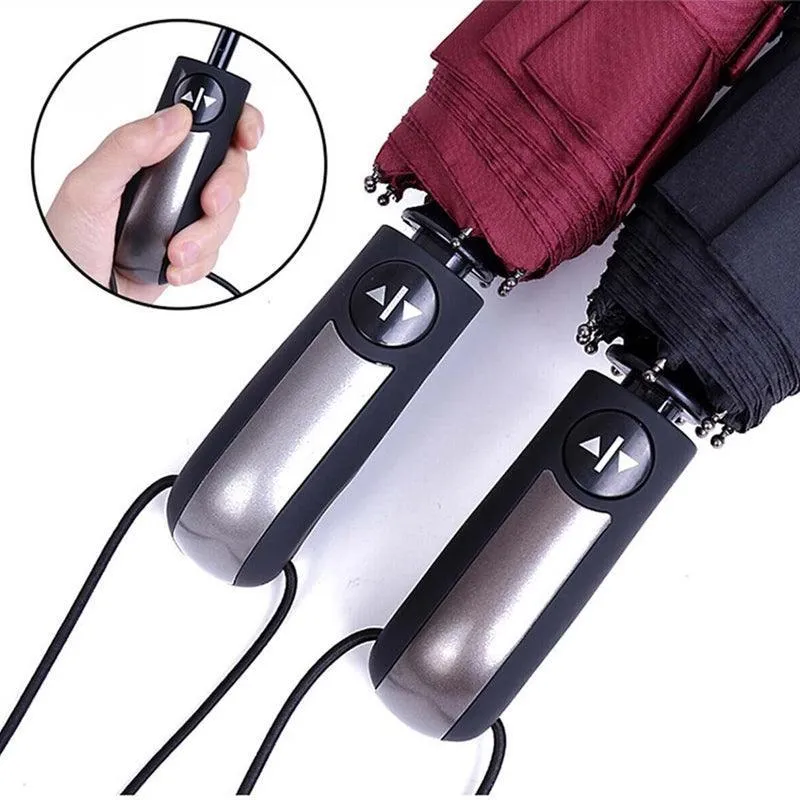Automatic Umbrella Auto Open Close Compact Folding Anti Rain Windproof 10Ribs Au
