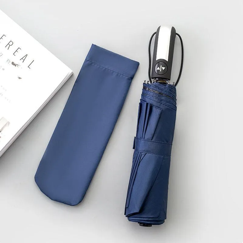 Automatic Umbrella Auto Open Close Compact Folding Anti Rain Windproof 10Ribs Au