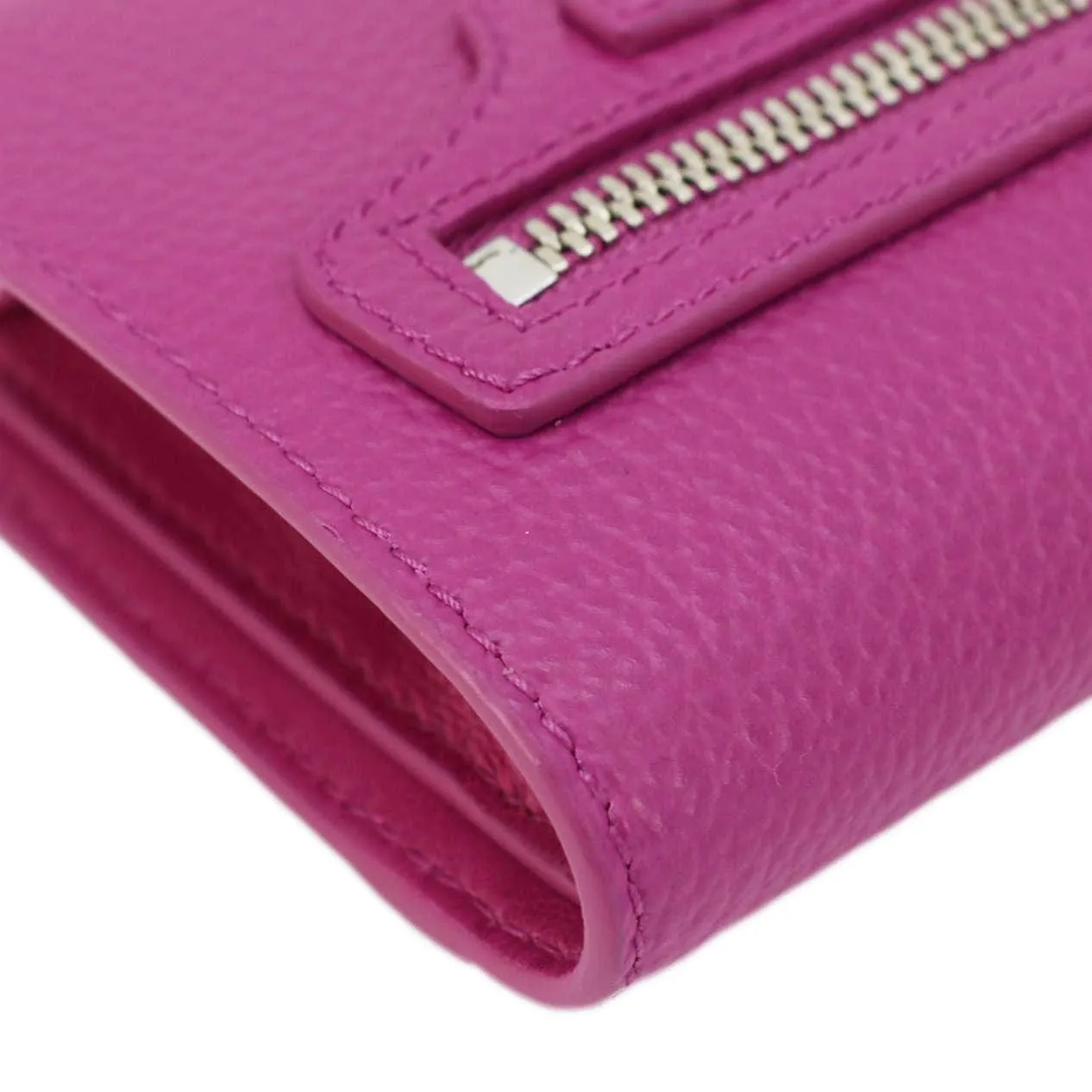 BALENCIAGA Neo Classic Mini Leather Wallet Pink