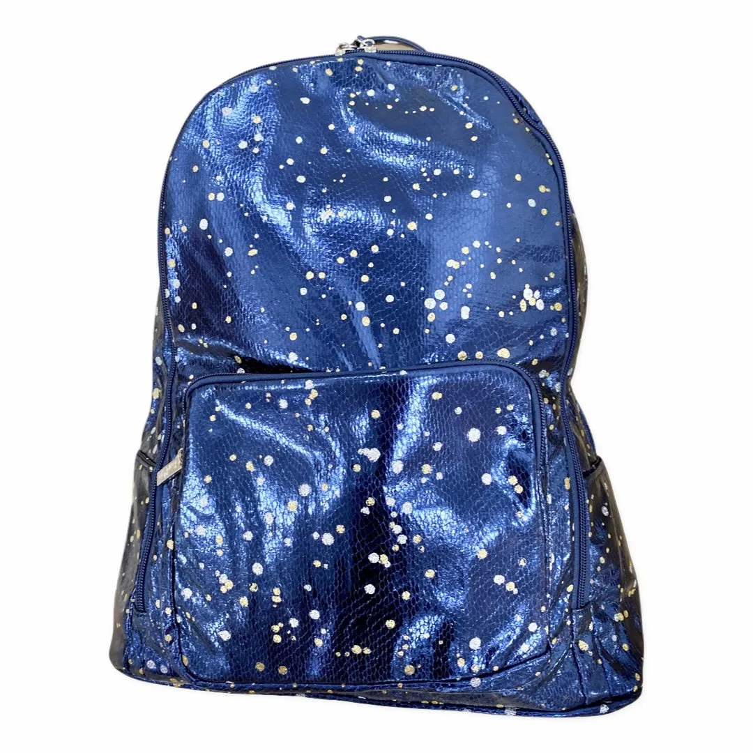 Bari Lynn Navy Metallic Splatter Backpack