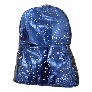 Bari Lynn Navy Metallic Splatter Backpack