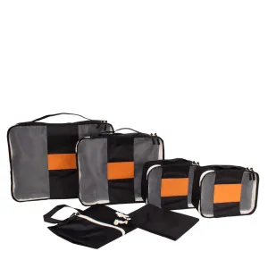 Black Mesh Packing Cubes - Set of 6
