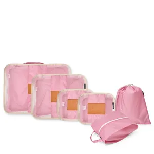 Blush Mesh Packing Cubes - Set of 6