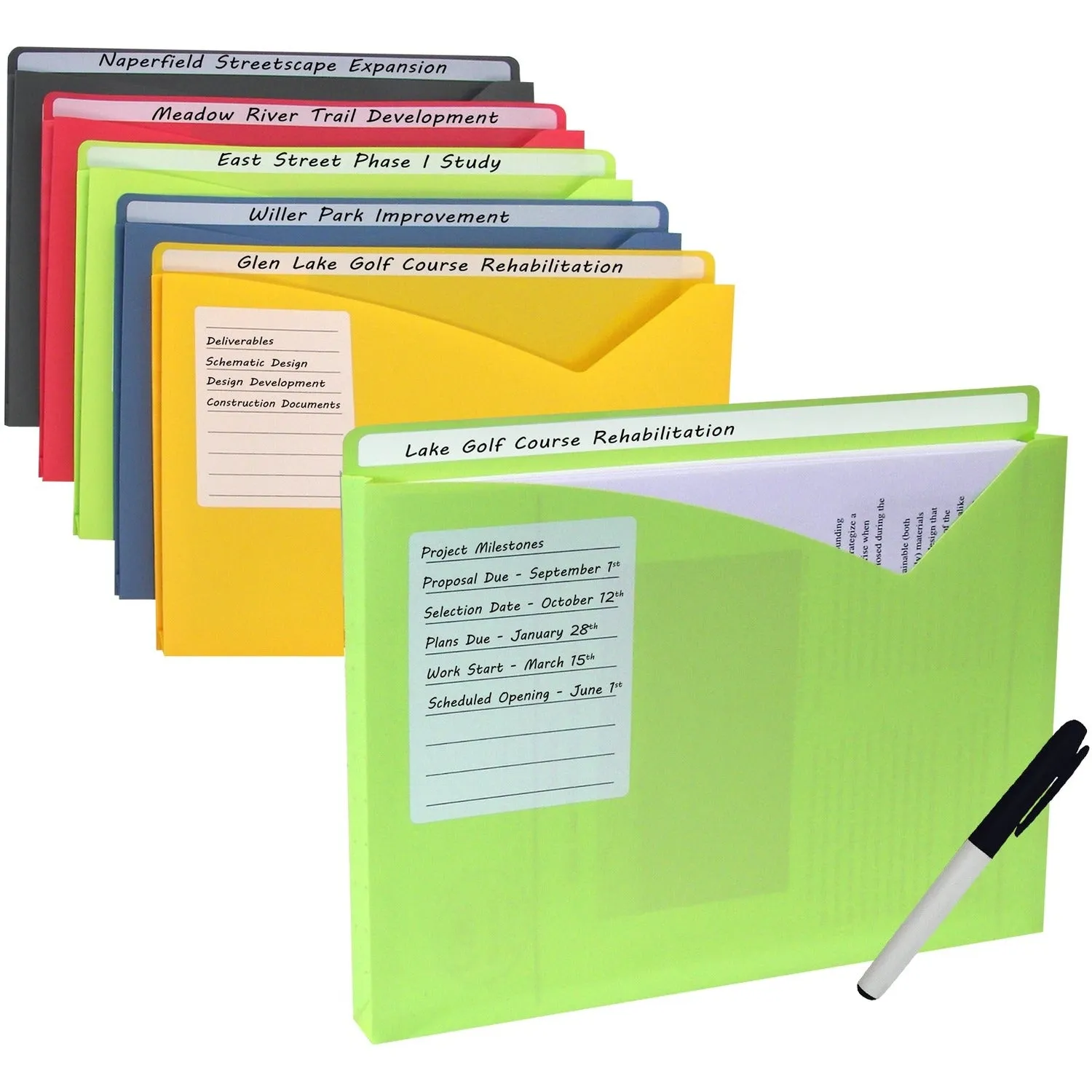 C-Line Write-On Poly File Jackets