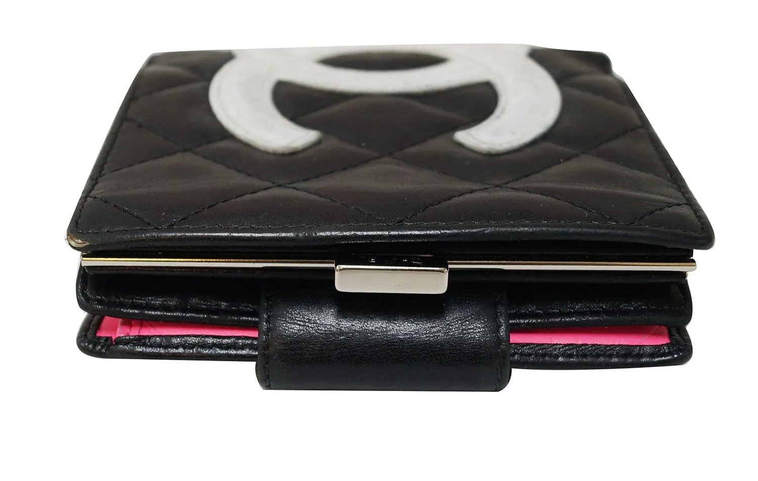 CHANEL Black Quilted Ligne Cambon Bifold Compact Wallet - Sale