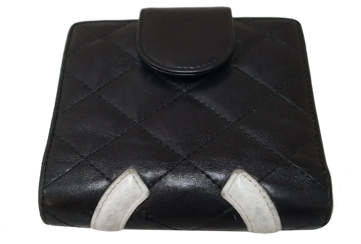 CHANEL Black Quilted Ligne Cambon Bifold Compact Wallet - Sale