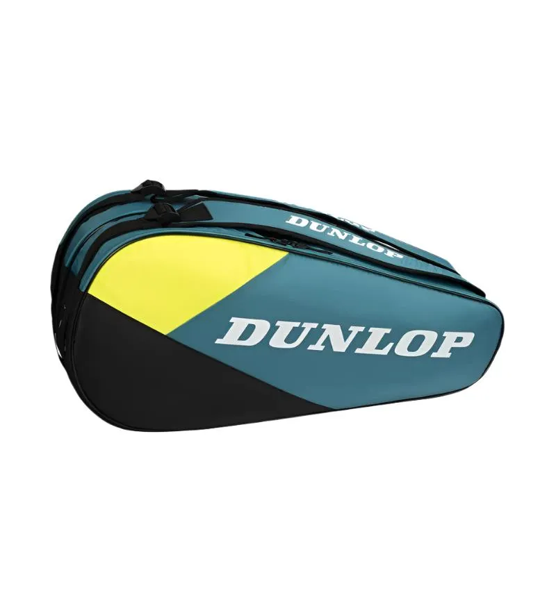 Dunlop SX Club 6 Racket Badminton Bag - Teal / Black / Yellow