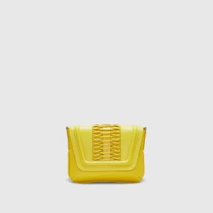 Fabiana braided canary clutch