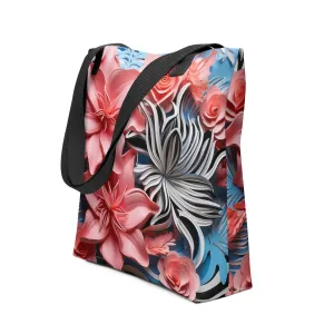 Floral Zebra Tote bag