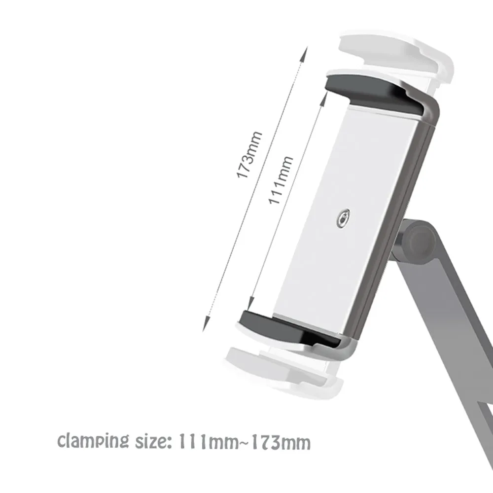 Full Motion 4-13 inch Tablet Holder Mobile Phone Smartphone Stand Universal Foldable Lazy Tablet PC Support  Silver