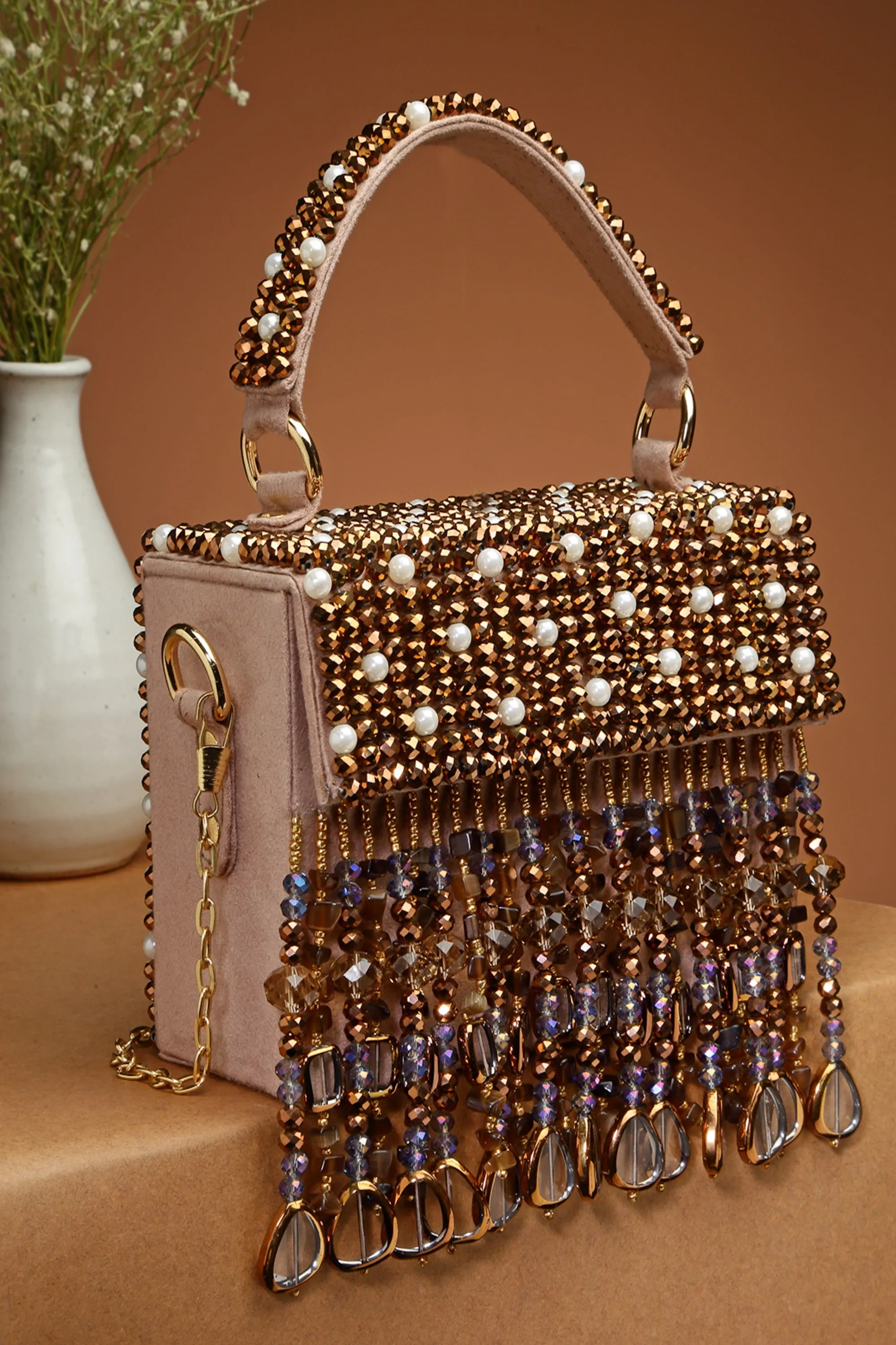 Gold Box Clutch Bag