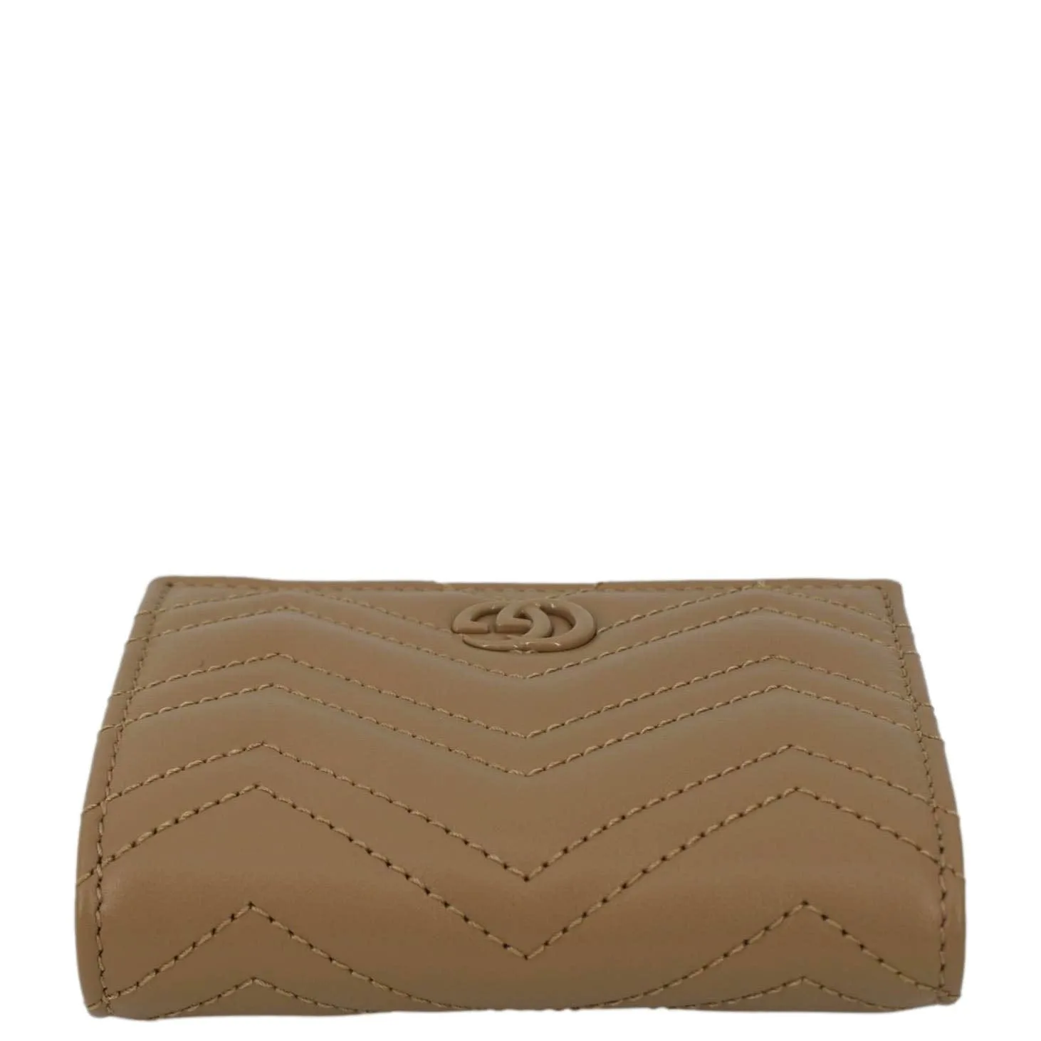 GUCCI Marmont GG Matelasse Leather Card Case Wallet Dusty Pink 466492