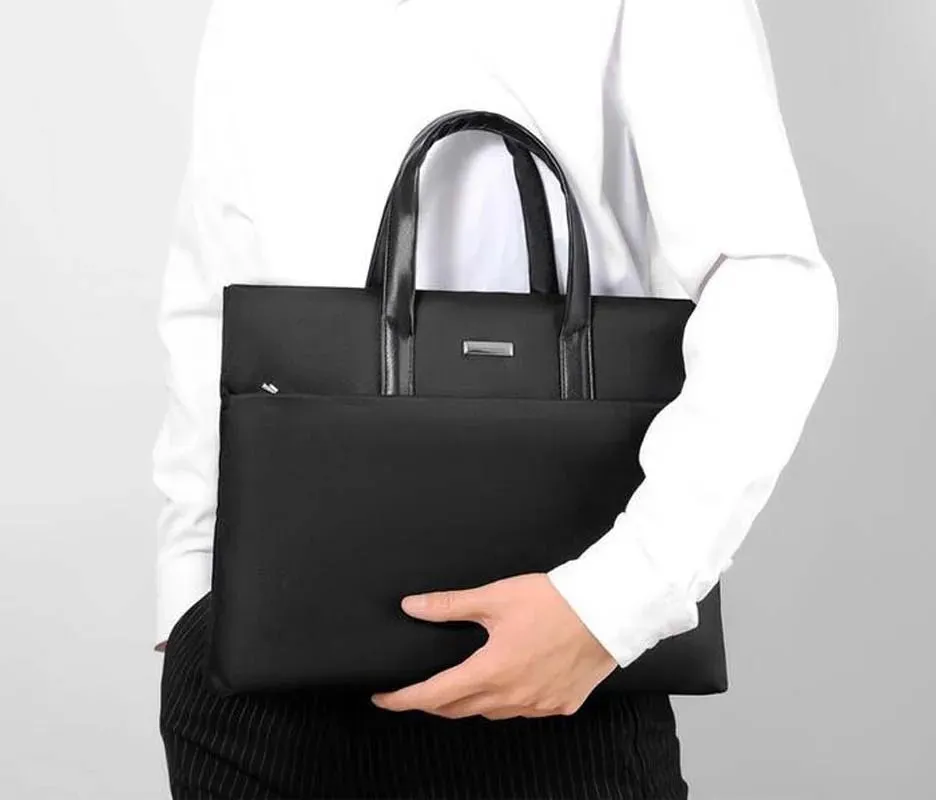 Hot Sale 2025 New Fashion Men Waterproof Nylon Briefcase Large Capacity Handbag Business Bag Casual Light Laptop Bag Totes