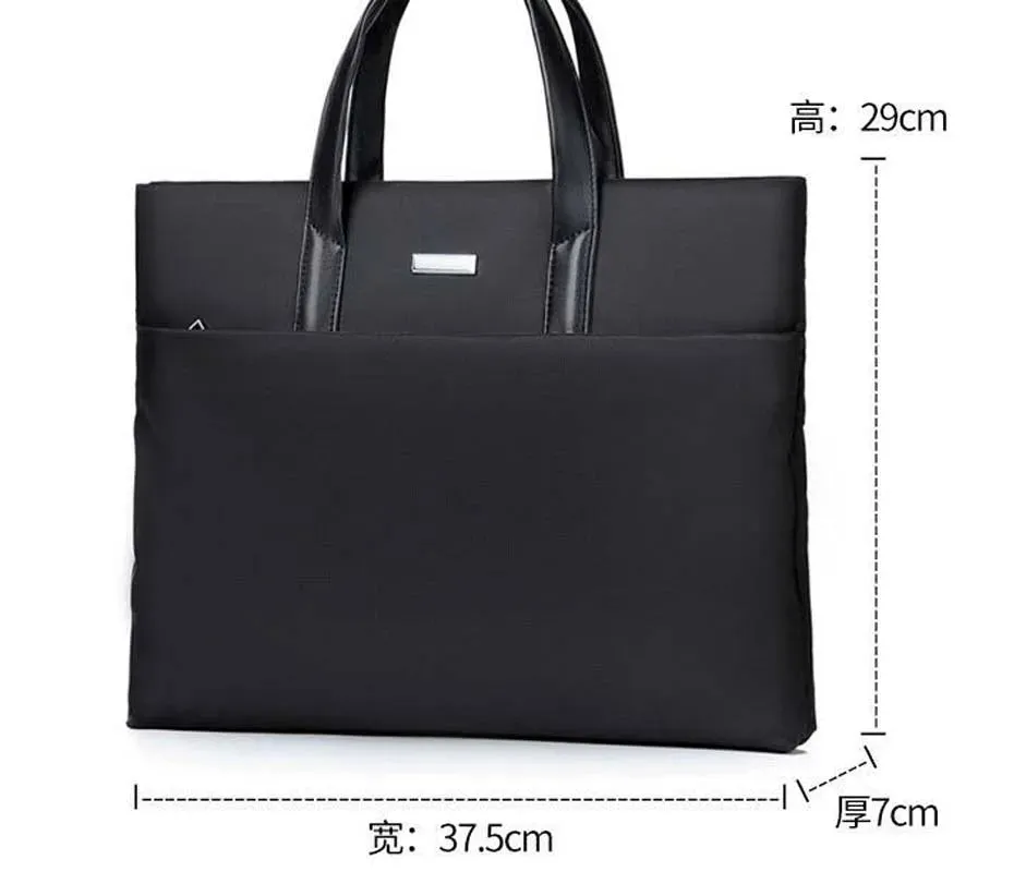 Hot Sale 2025 New Fashion Men Waterproof Nylon Briefcase Large Capacity Handbag Business Bag Casual Light Laptop Bag Totes