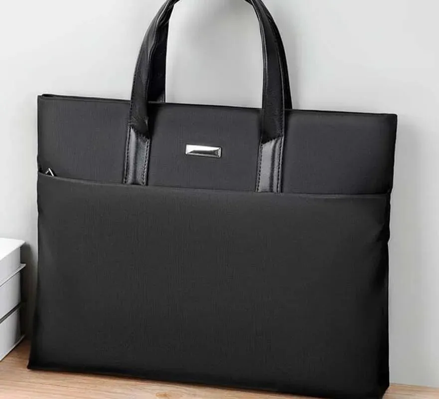 Hot Sale 2025 New Fashion Men Waterproof Nylon Briefcase Large Capacity Handbag Business Bag Casual Light Laptop Bag Totes