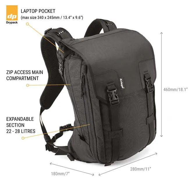 Kriega MAX28 Expandable Backpack - 28L.