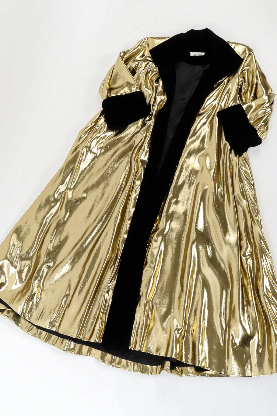 Lamé & Velvet Duster Overcoat