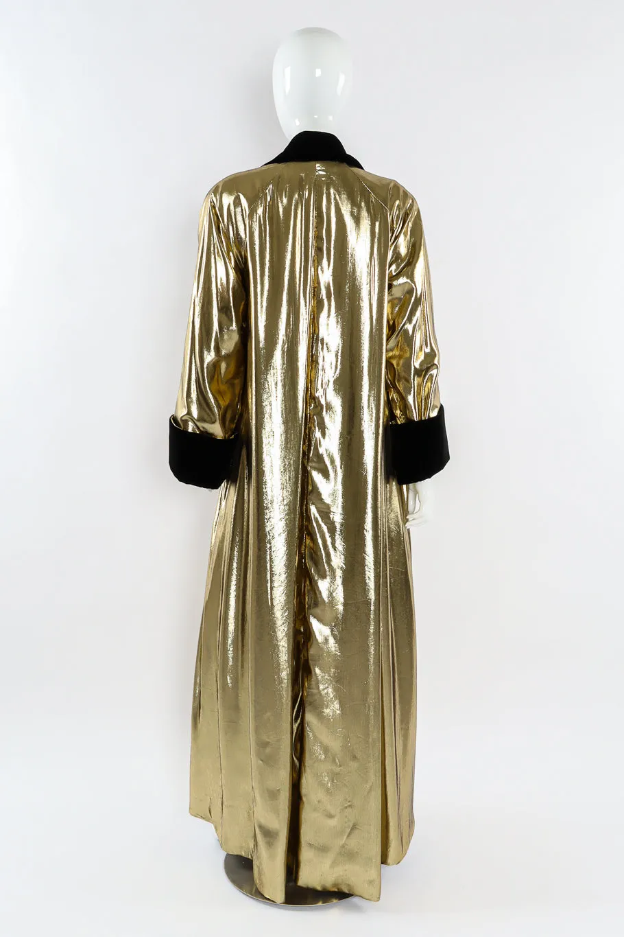 Lamé & Velvet Duster Overcoat