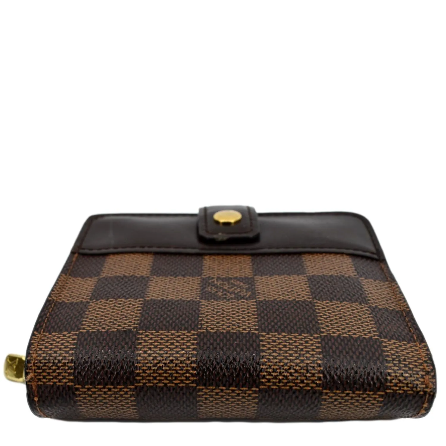 LOUIS VUITTON Bifold Compact Zip Damier Ebene Wallet Brown