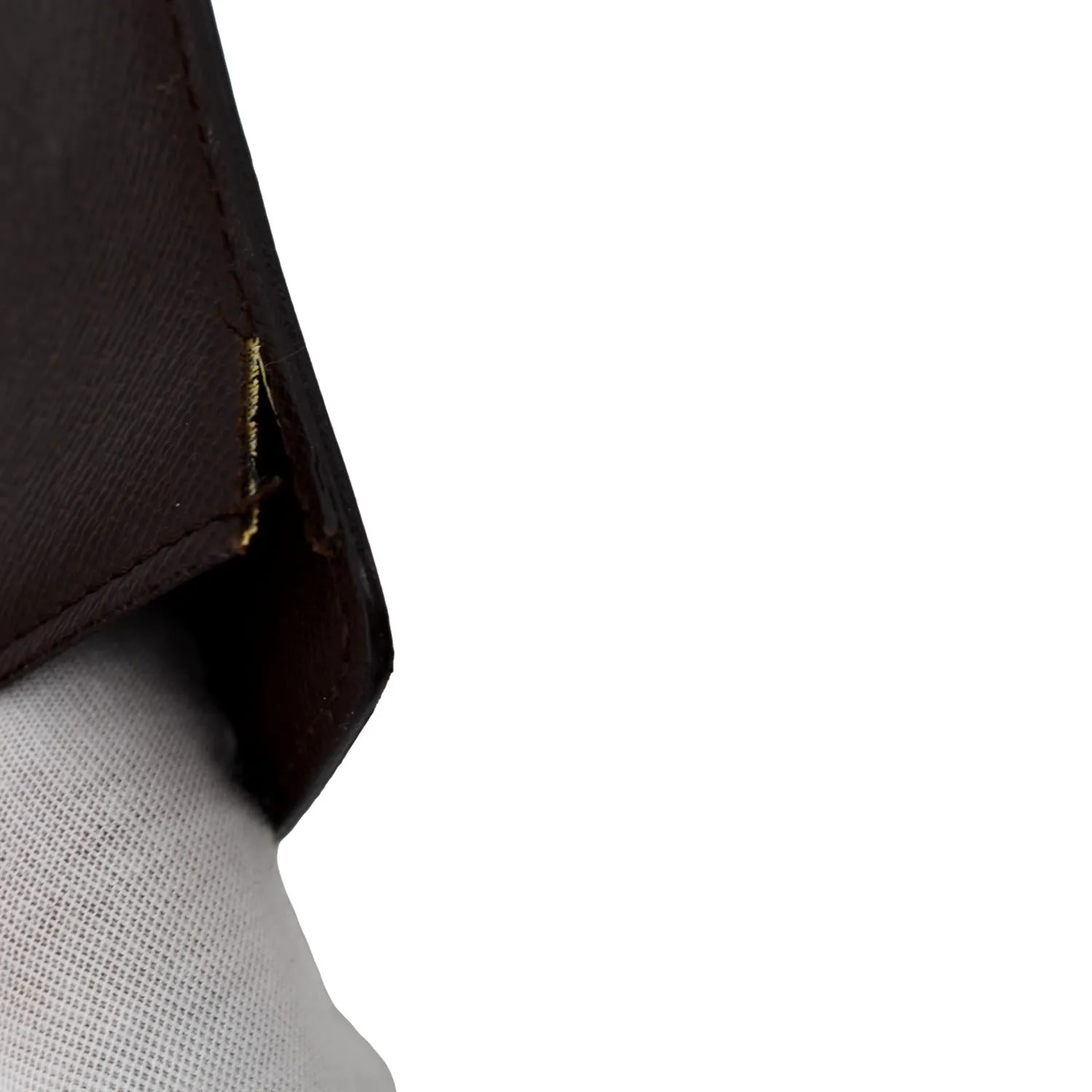 LOUIS VUITTON Bifold Compact Zip Damier Ebene Wallet Brown