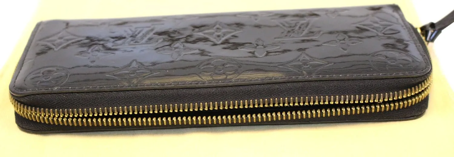 LOUIS VUITTON Black Vernis Clemence Wallet