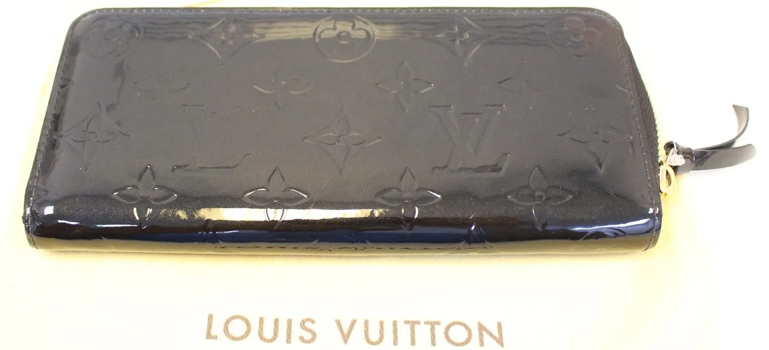LOUIS VUITTON Black Vernis Clemence Wallet