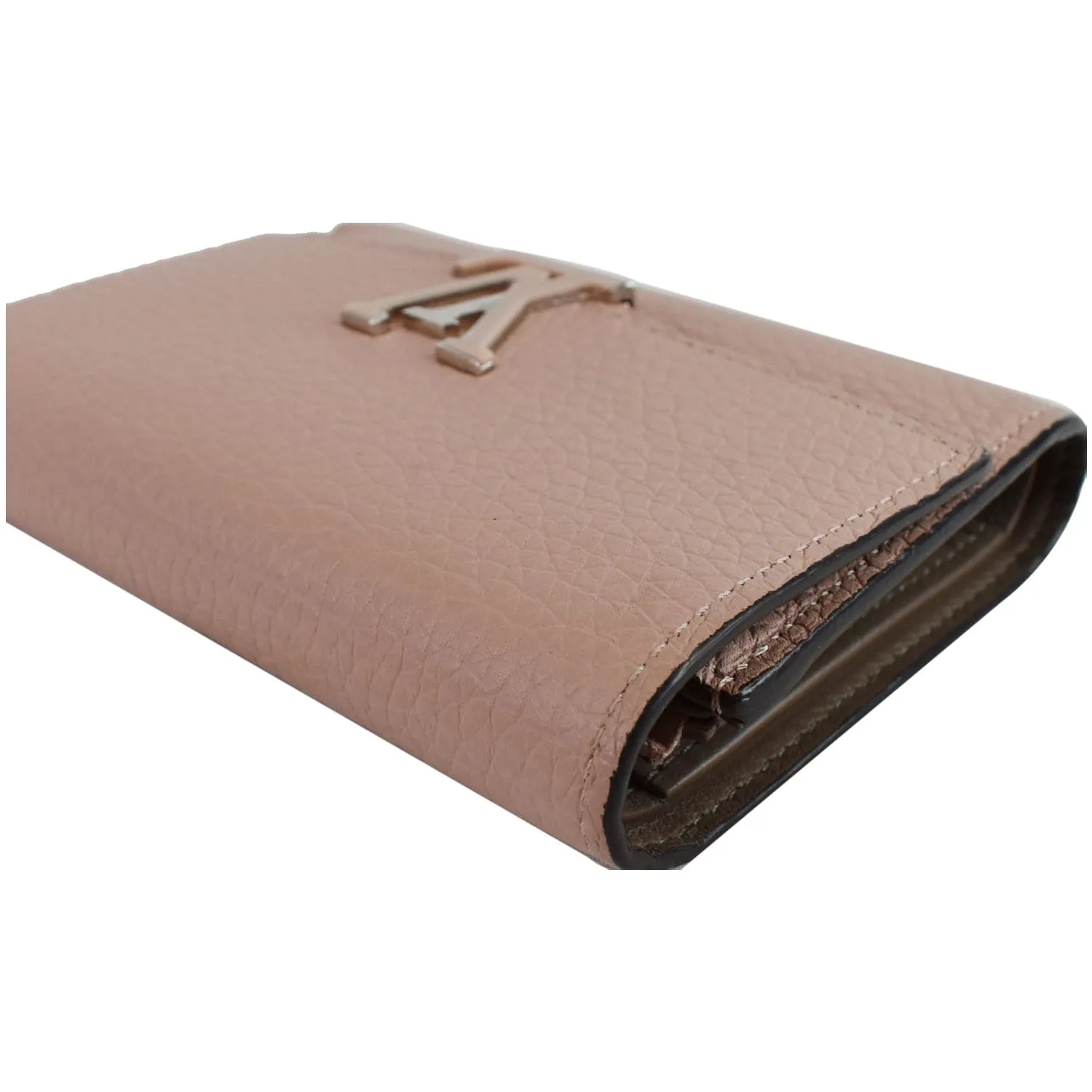 LOUIS VUITTON Capucines Taurillon Compact Leather Wallet Magnolia - Last Call