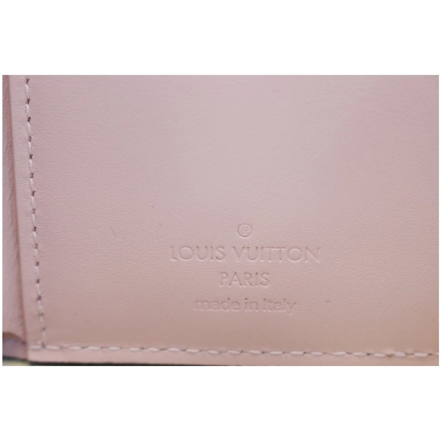 LOUIS VUITTON Cherrywood Compact Wallet Rose Ballerine