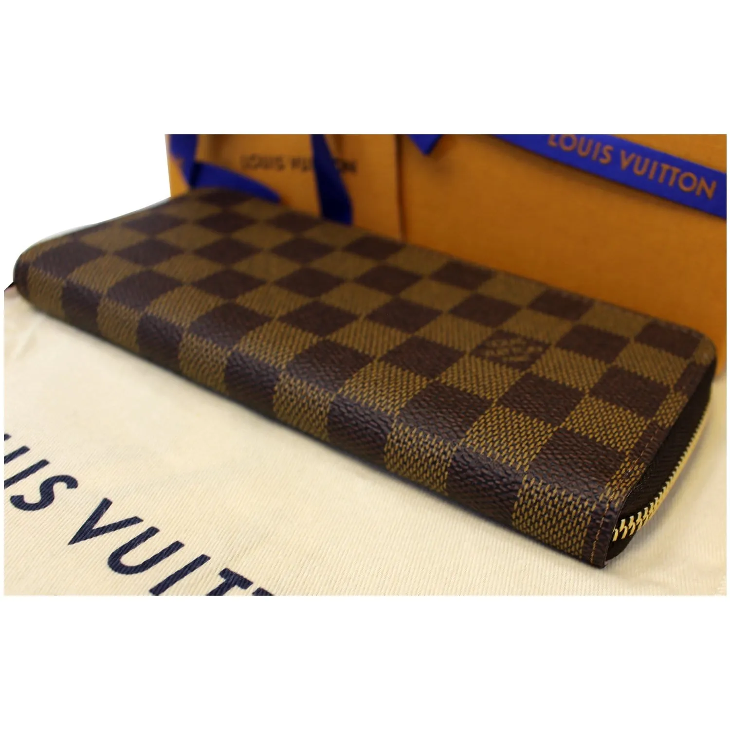 LOUIS VUITTON Clemence Damier Ebene Wallet