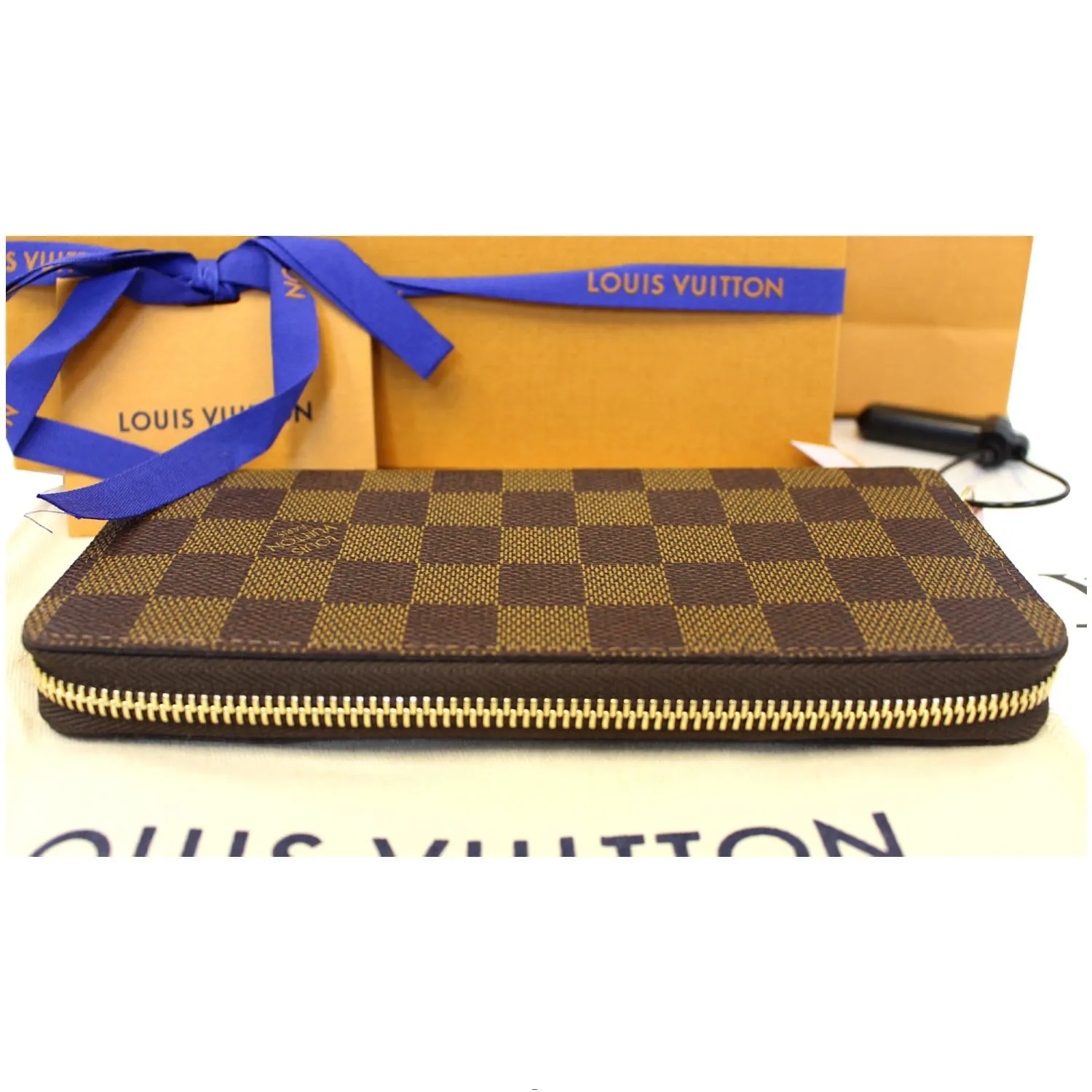 LOUIS VUITTON Clemence Damier Ebene Wallet