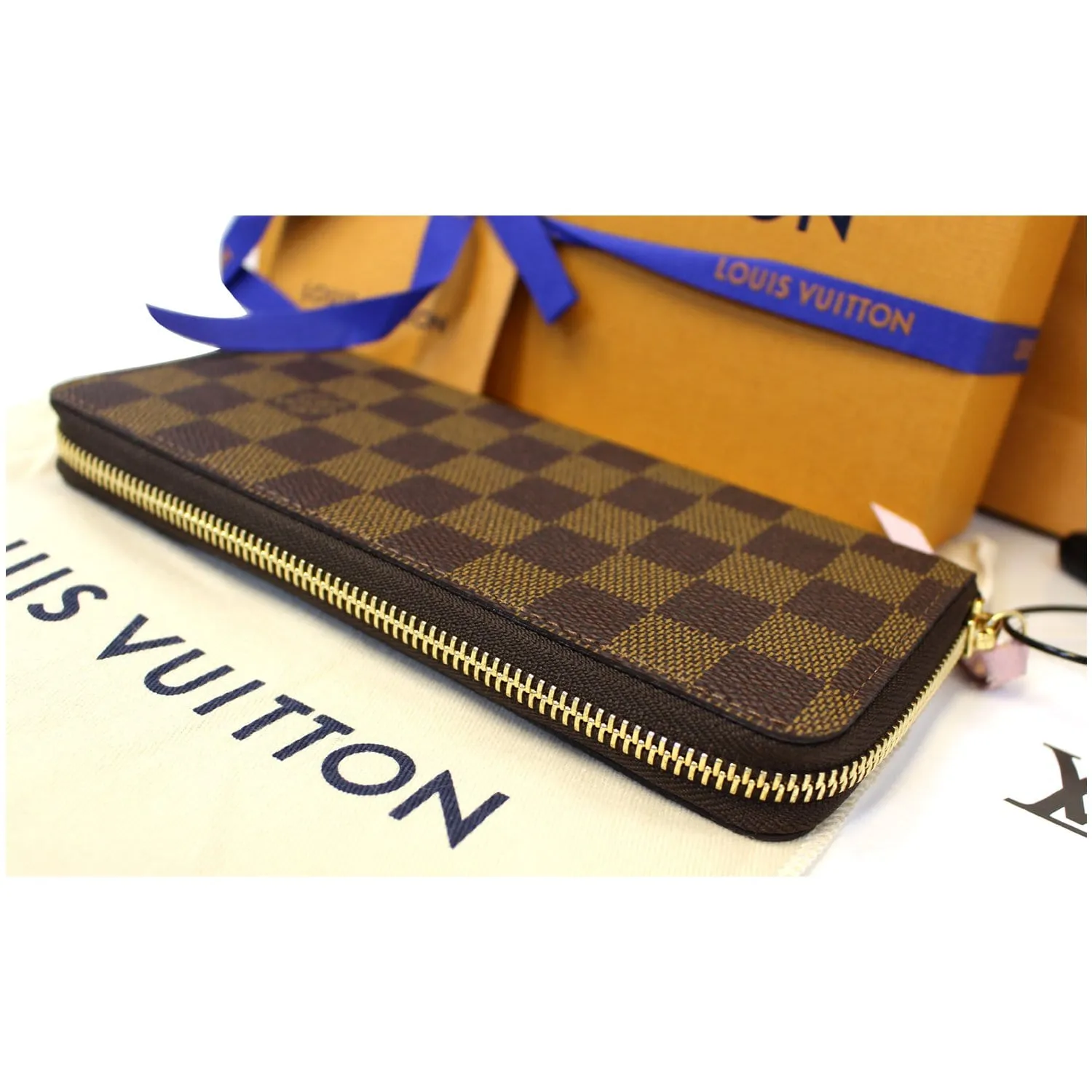 LOUIS VUITTON Clemence Damier Ebene Wallet