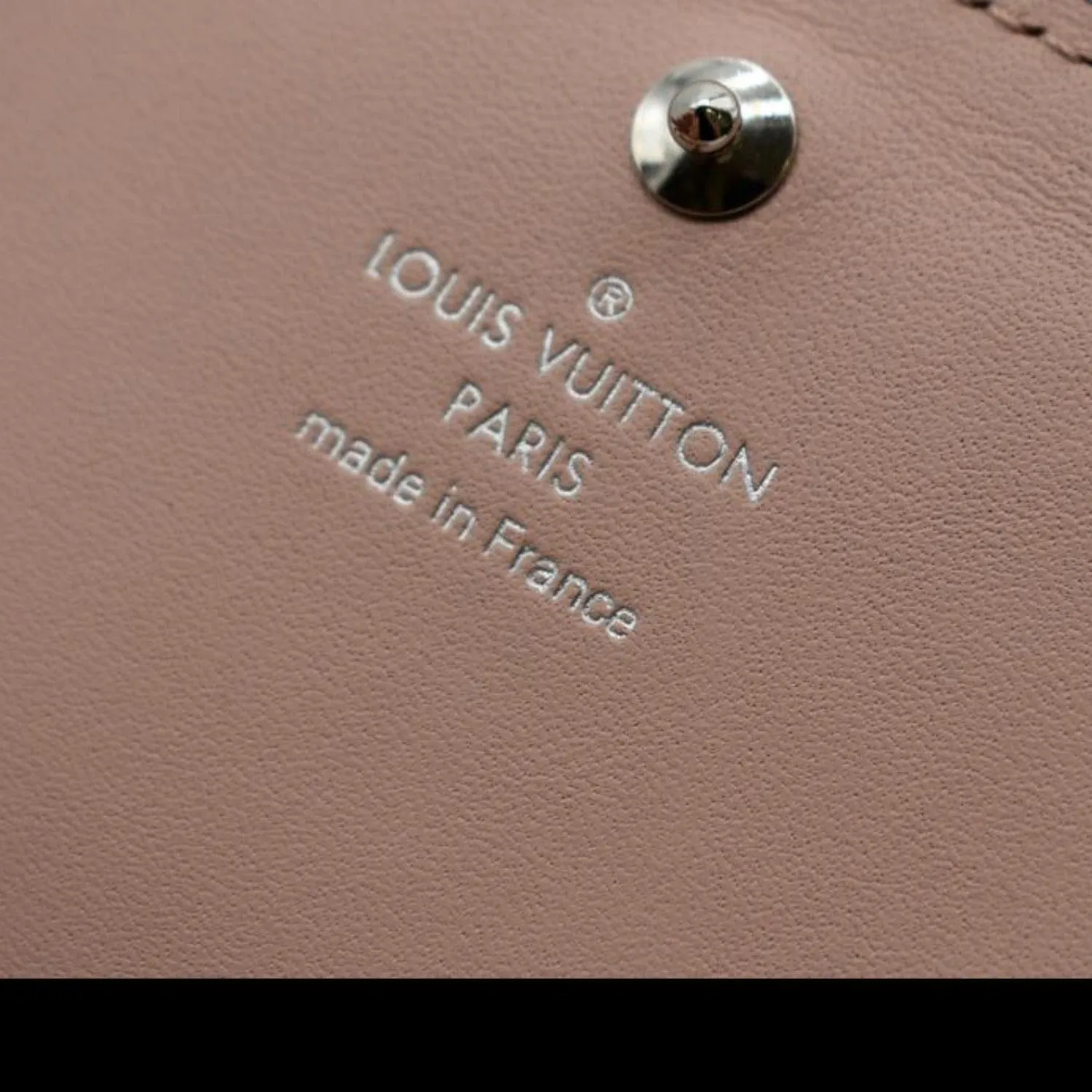 LOUIS VUITTON Iris Mahina Monogram Leather Compact Wallet Magnolia