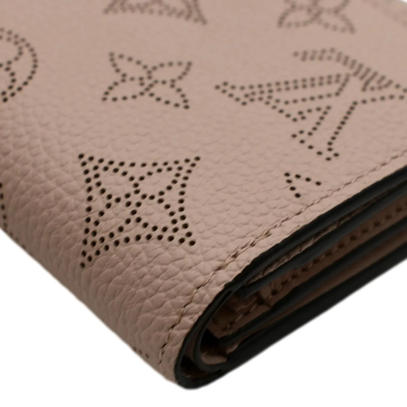 LOUIS VUITTON Iris Mahina Monogram Leather Compact Wallet Magnolia