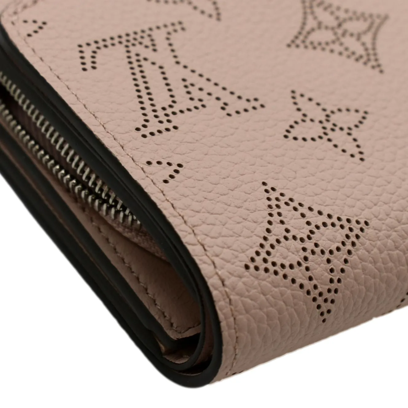 LOUIS VUITTON Iris Mahina Monogram Leather Compact Wallet Magnolia