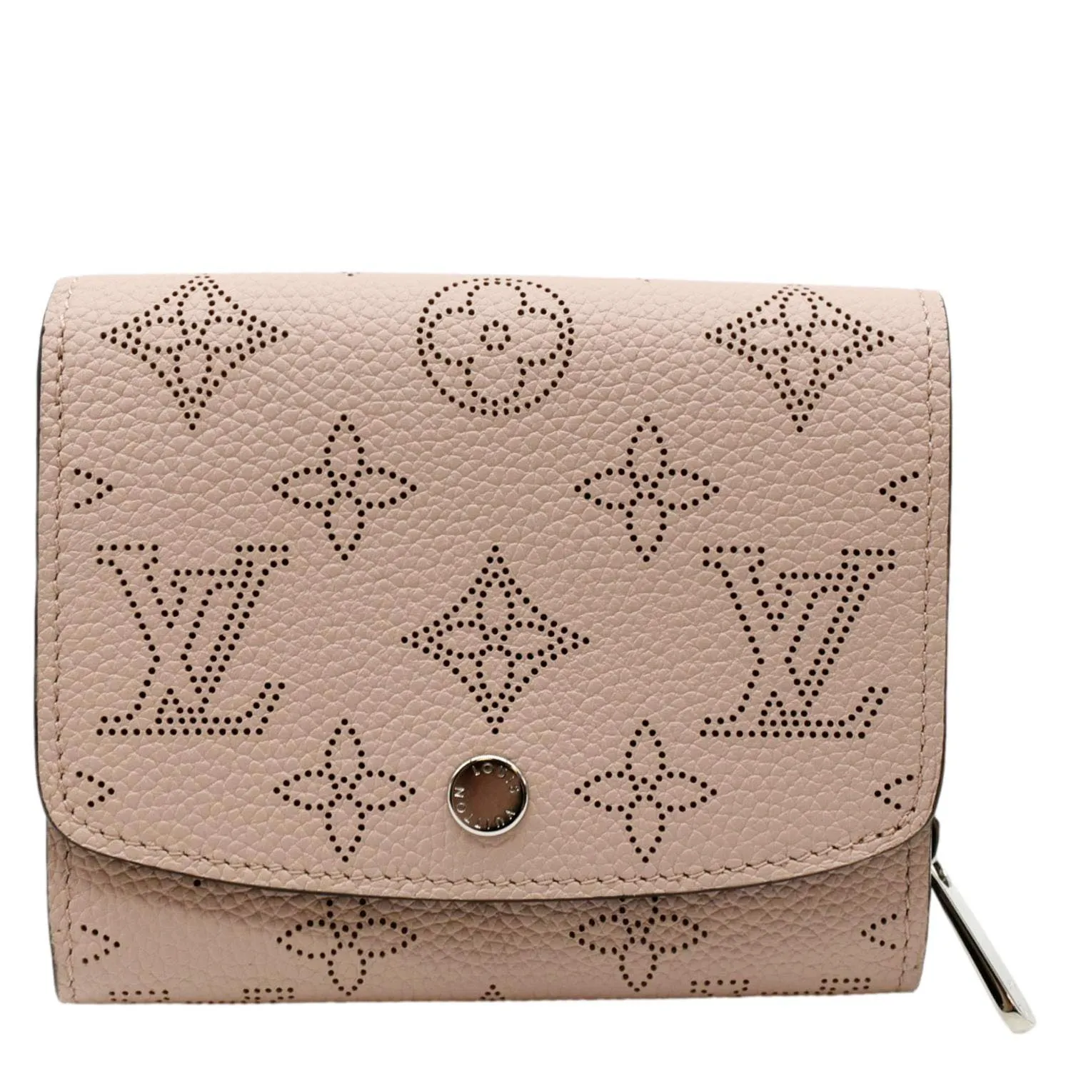 LOUIS VUITTON Iris Mahina Monogram Leather Compact Wallet Magnolia