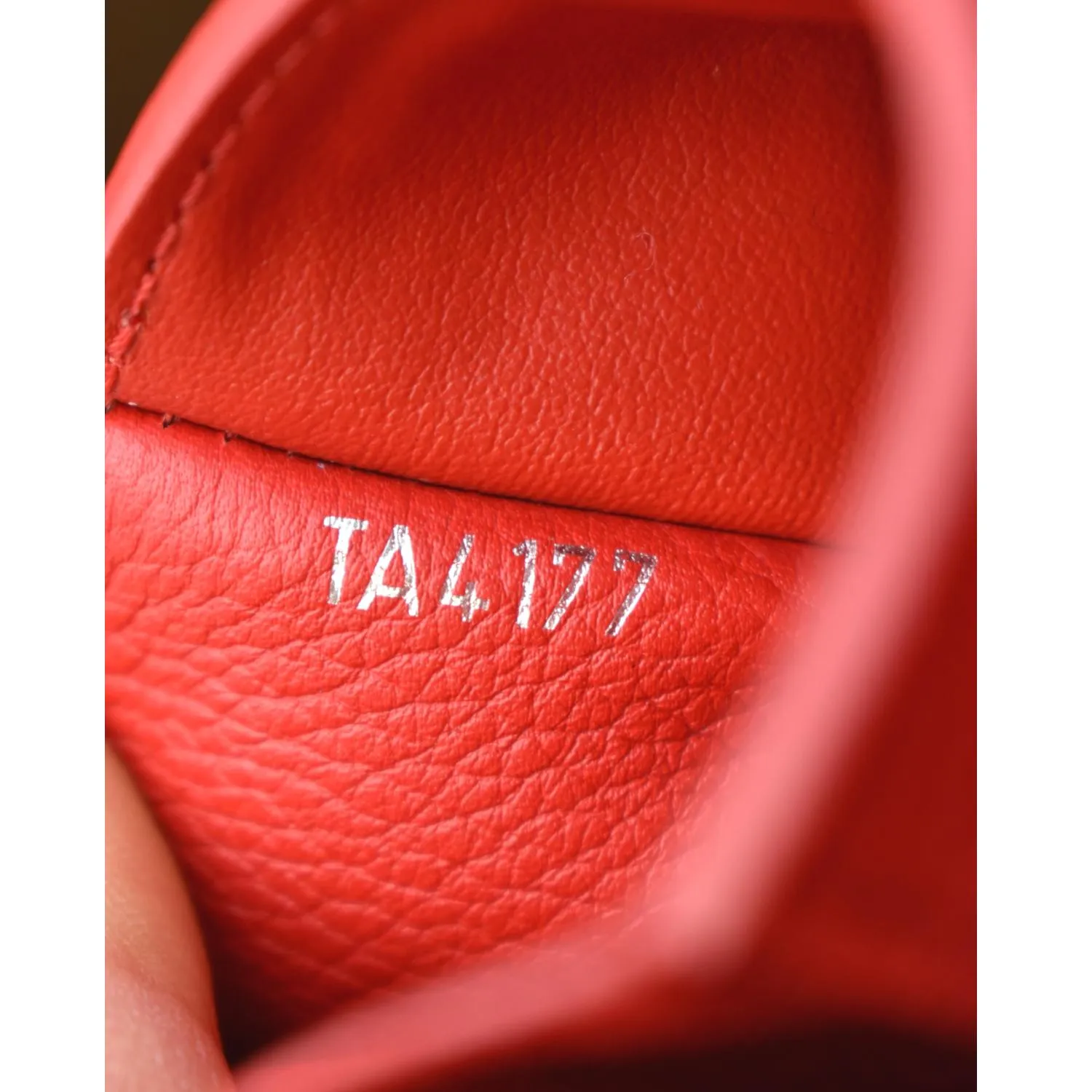 LOUIS VUITTON Lockme II Small Compact Calfskin Leather Wallet Red