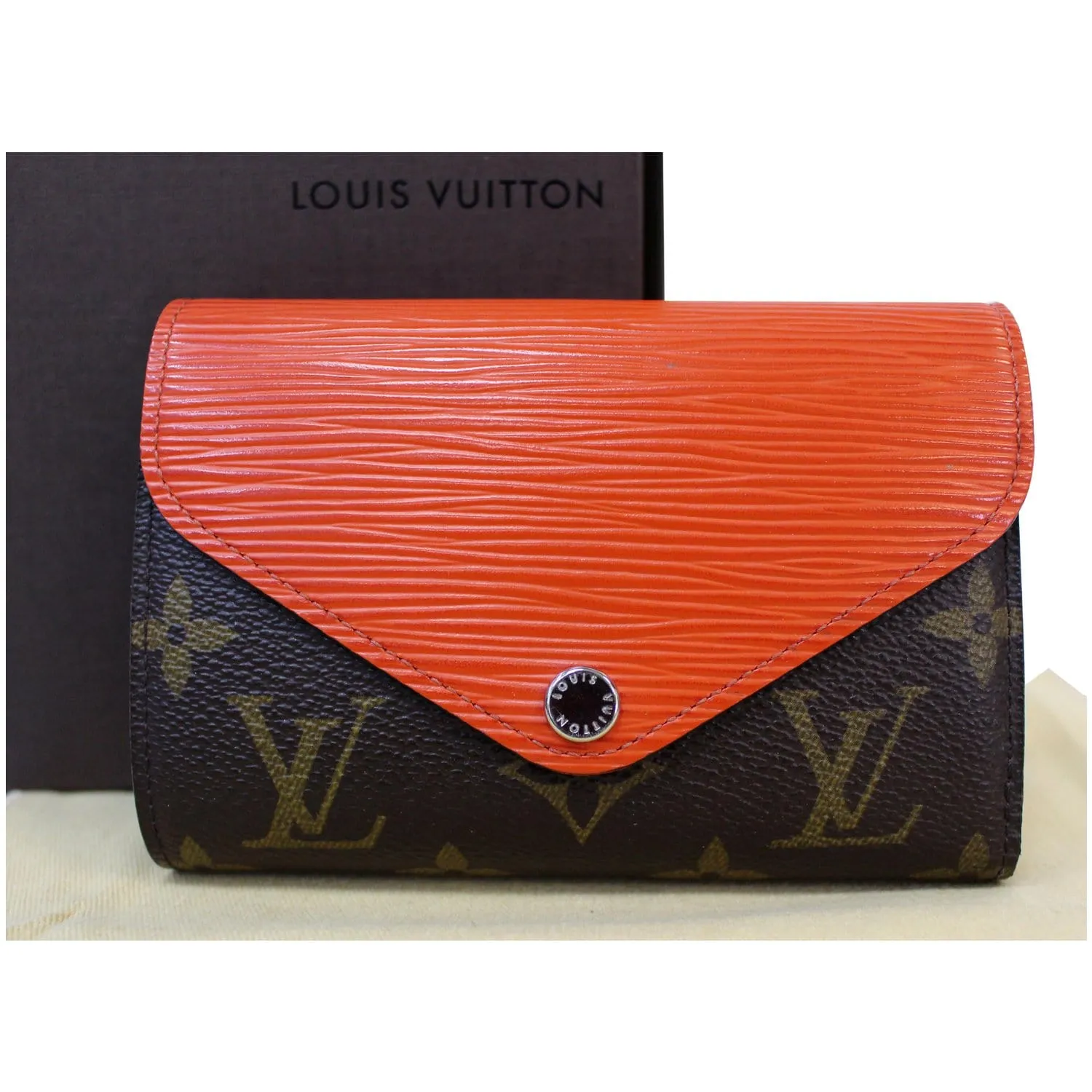 LOUIS VUITTON Marie-Lou Epi Monogram Canvas Compact Wallet Orange