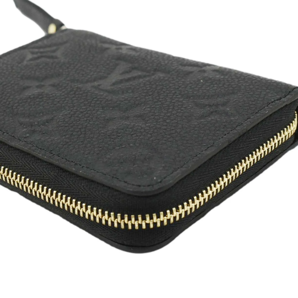LOUIS VUITTON  Monogram Empreinte Leather Zippy Coin Purse Black