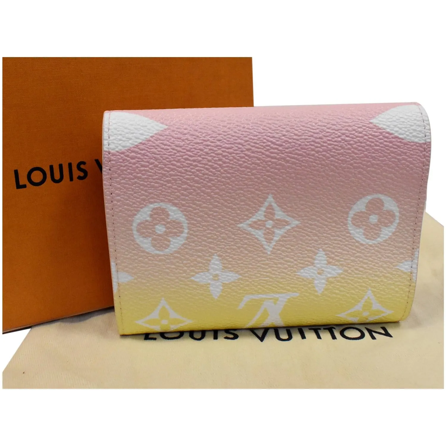 LOUIS VUITTON Monogram Victorine Compact Wallet Pink