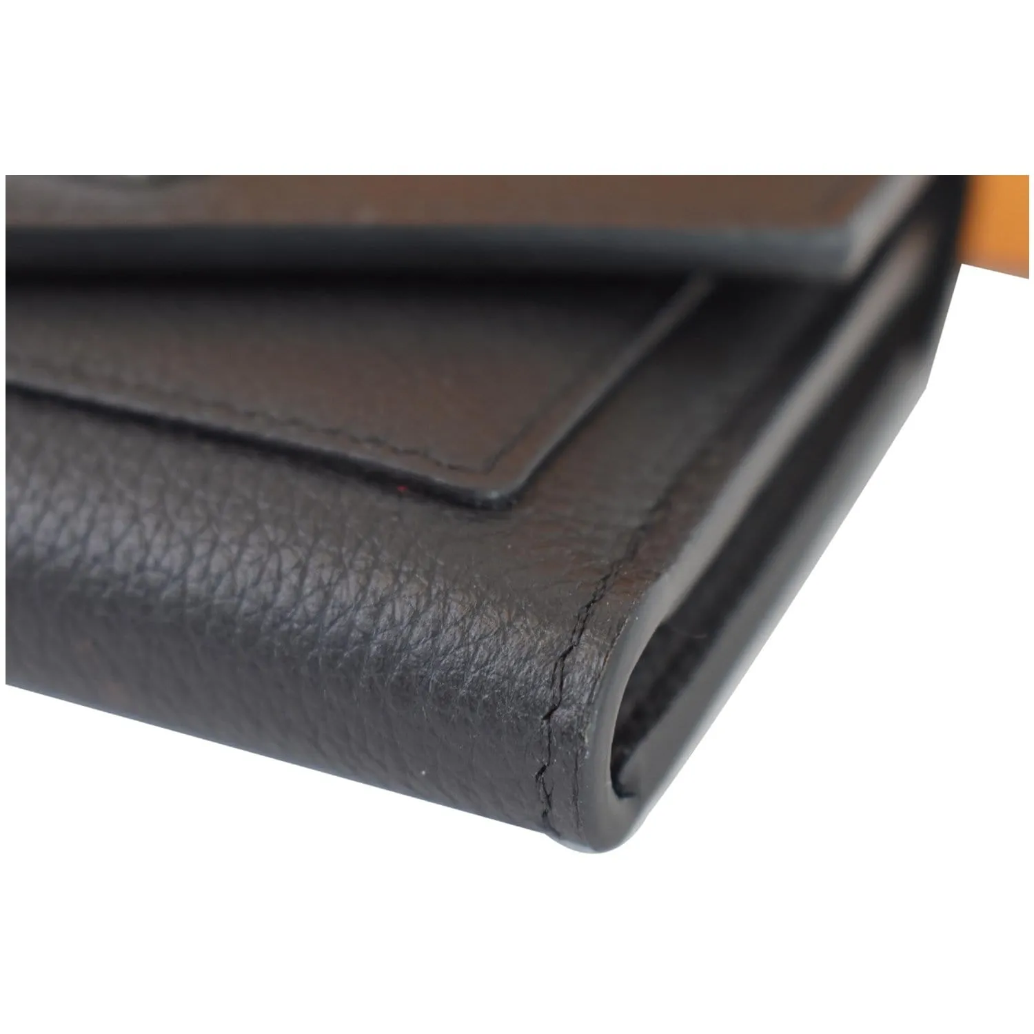 LOUIS VUITTON Mylockme Compact Leather Wallet Black