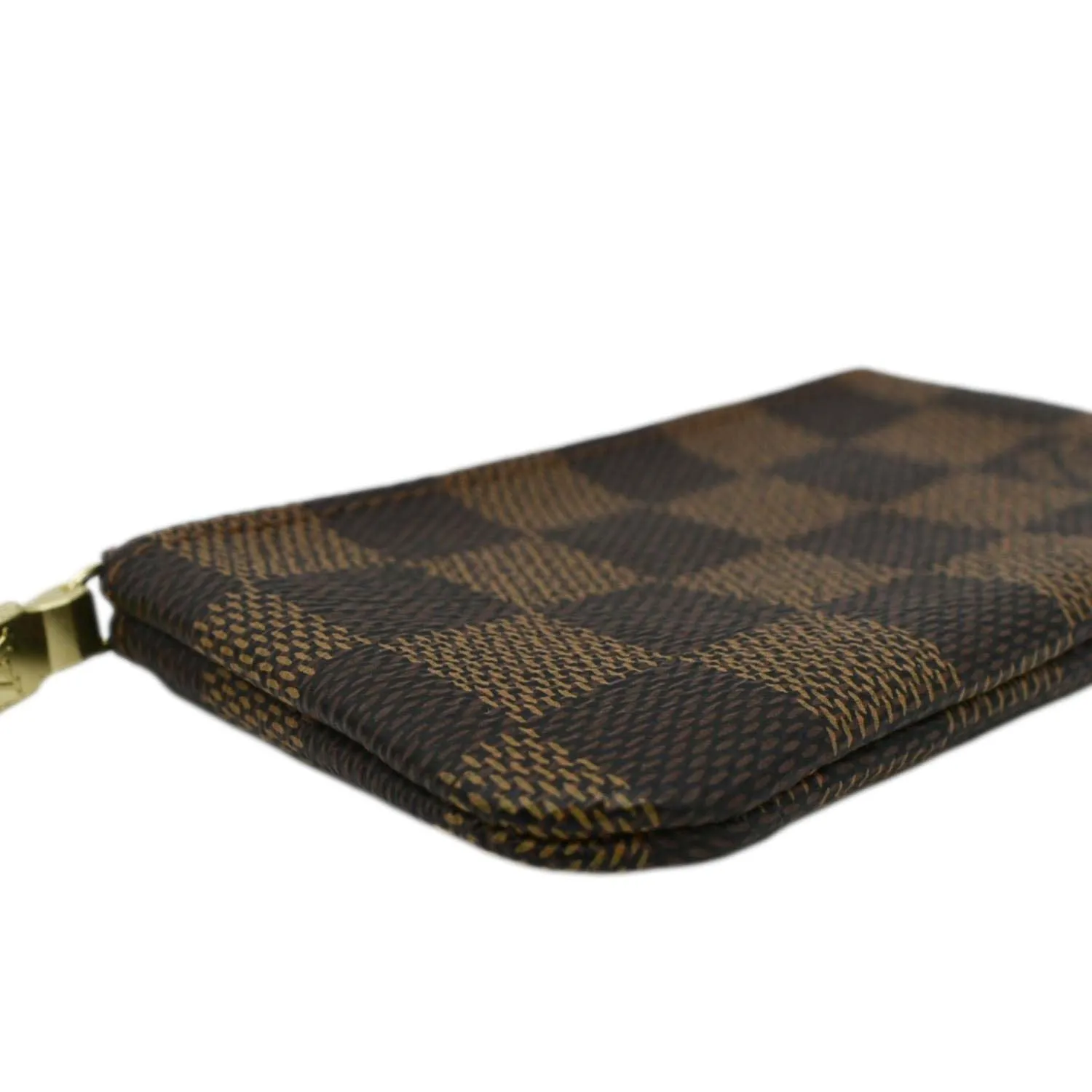 LOUIS VUITTON Pochette Key Cles Damier Ebene Coin Case Brown
