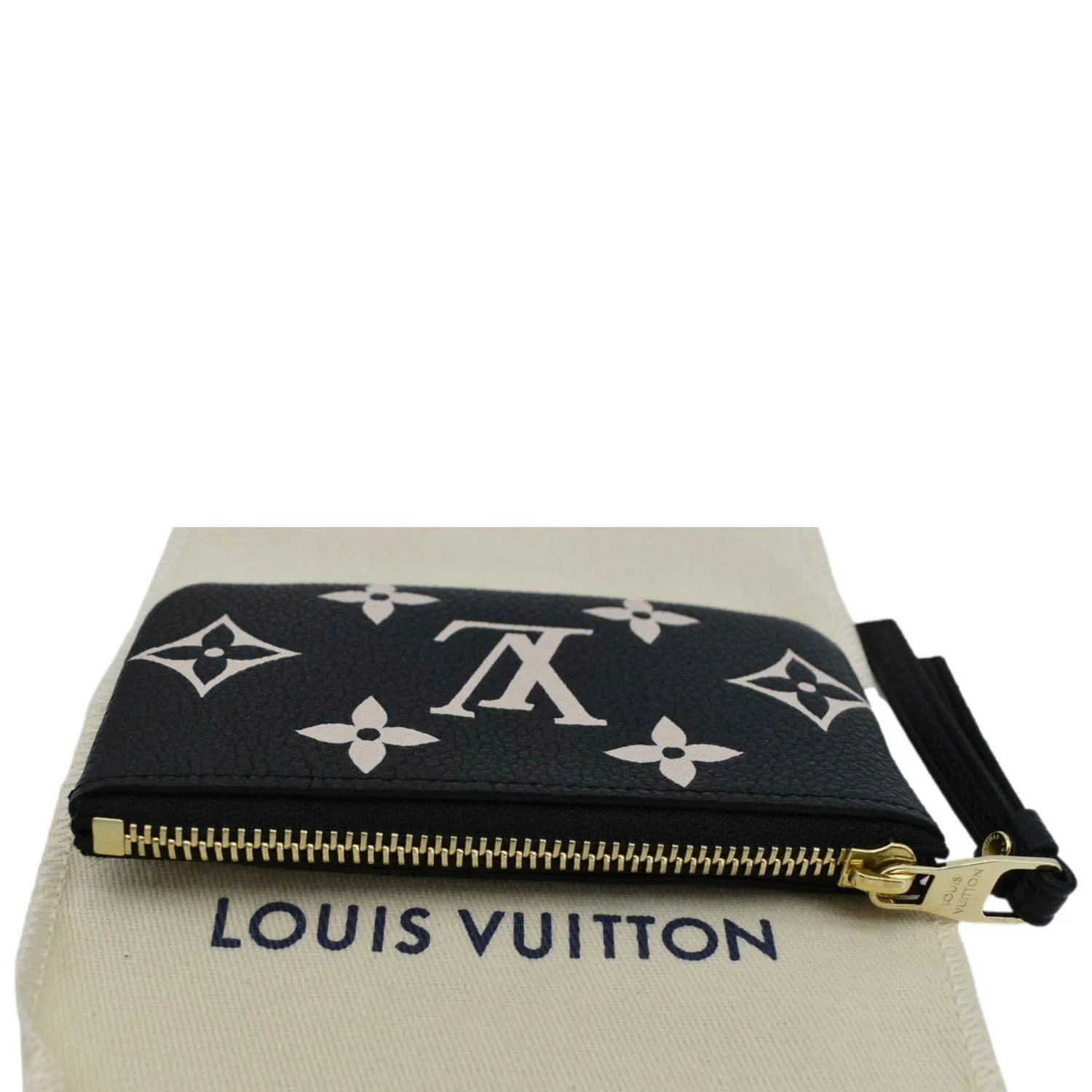 LOUIS VUITTON Pochette Key Cles Giant Monogram Empriente Leather Bicolor