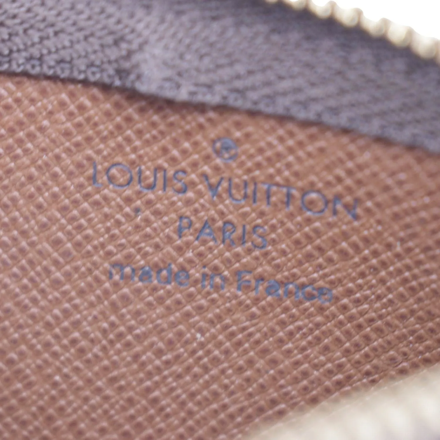 LOUIS VUITTON Pochette Key Cles Monogram Canvas Coin Case Brown