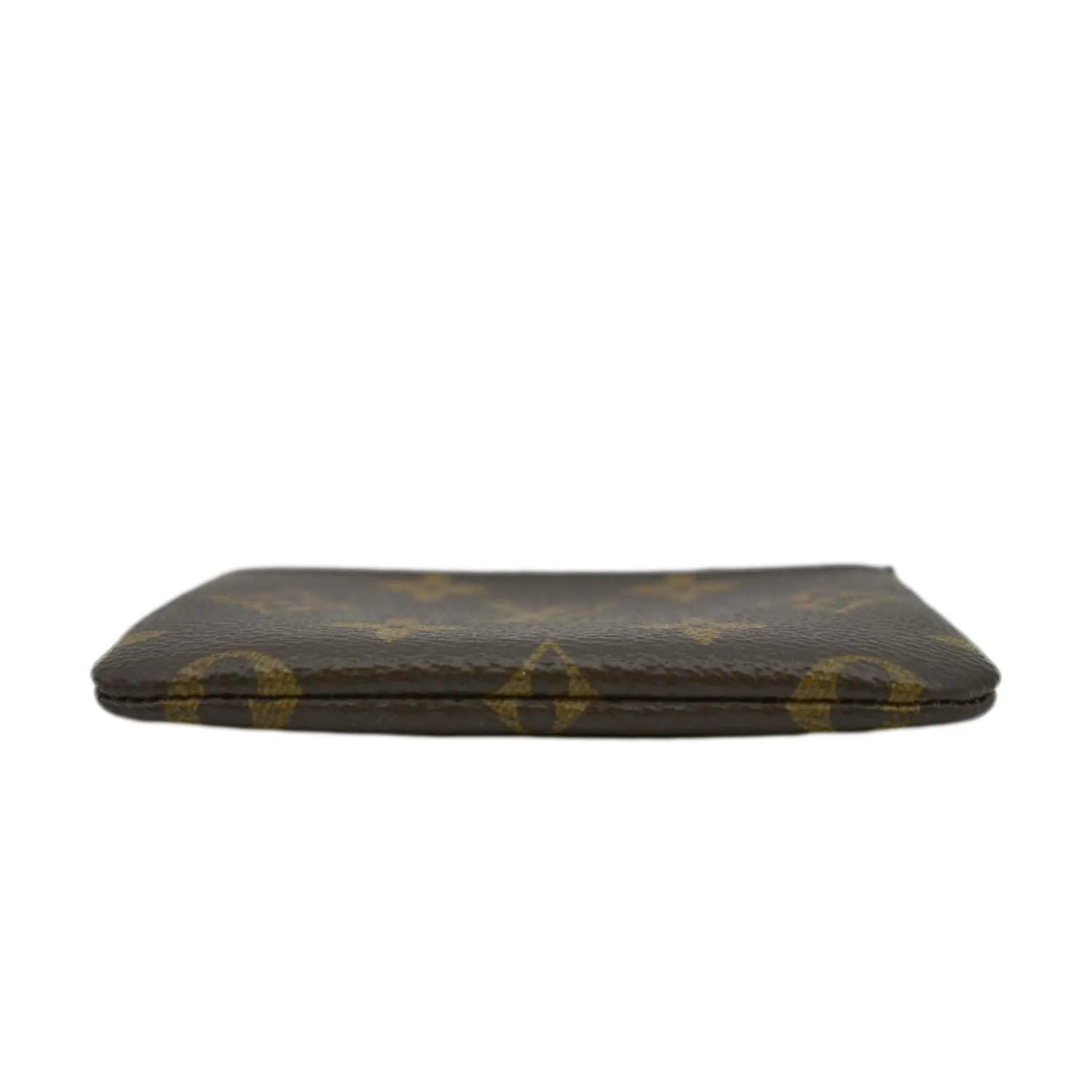 LOUIS VUITTON Pochette Key Cles Monogram Canvas Coin Case Brown