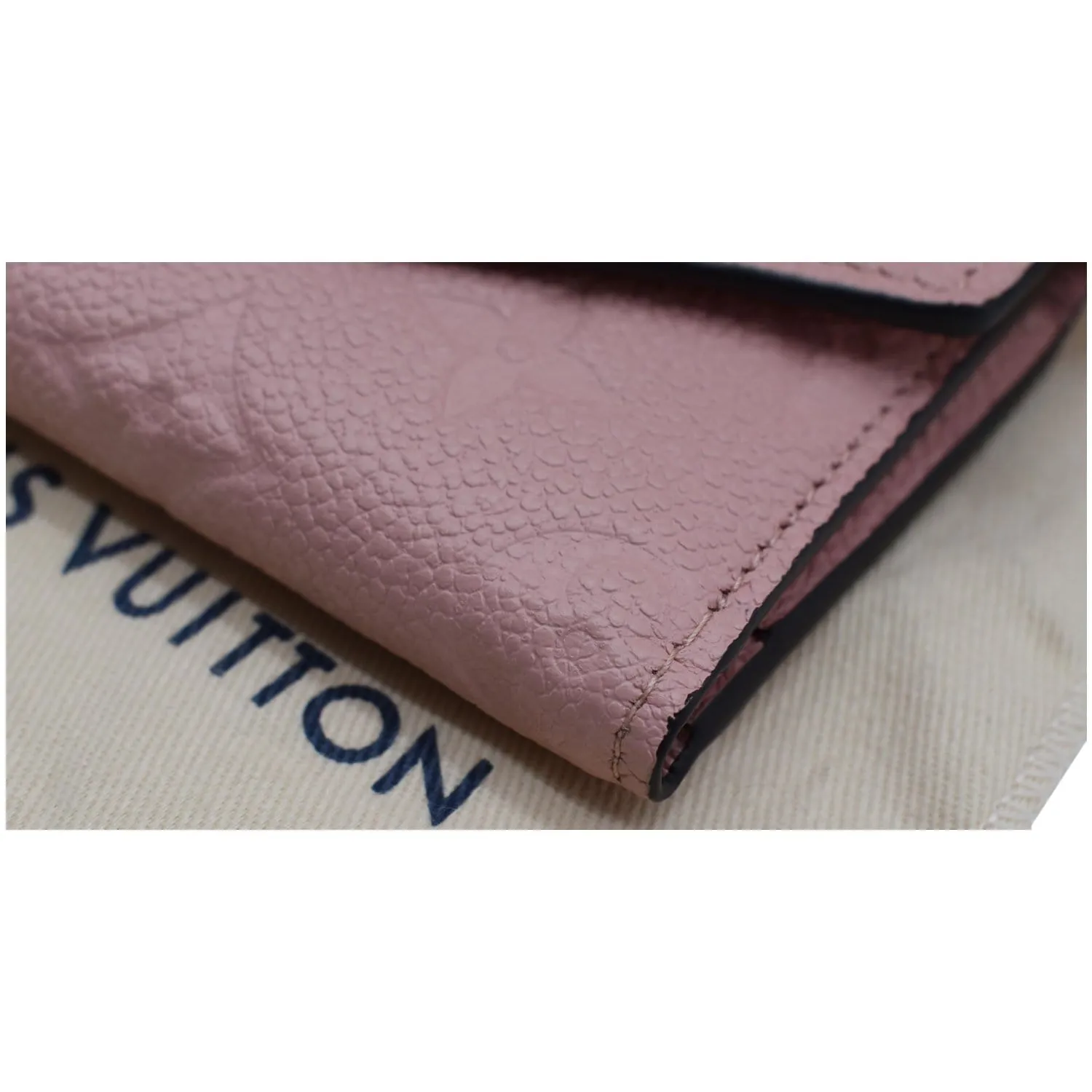 LOUIS VUITTON Zoe Compact Monogram Empreinte Wallet Rose Poudre