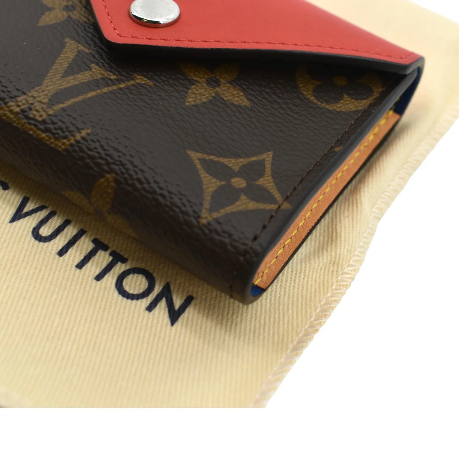 LOUIS VUITTON Zoe Monogram Leather Wallet Cerise