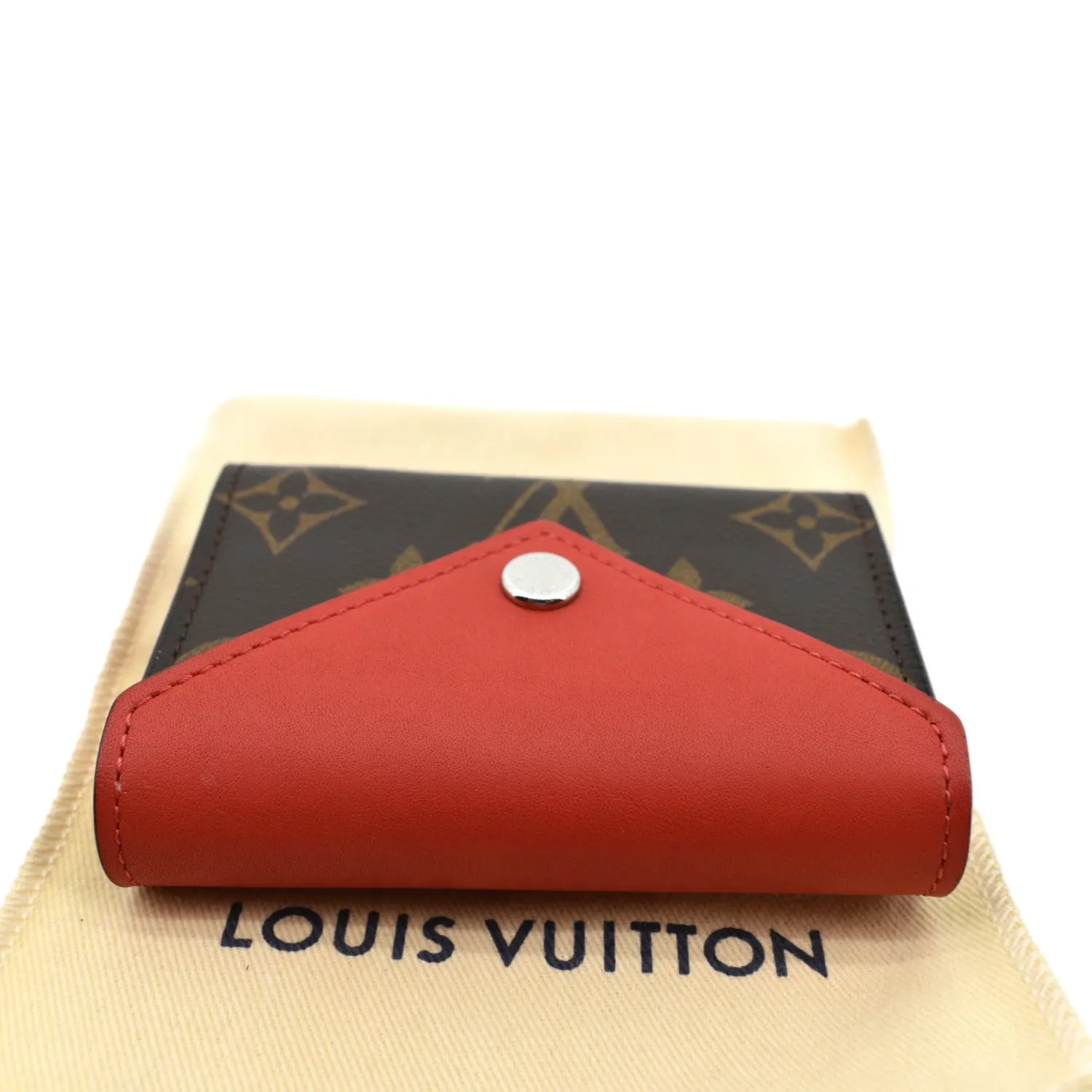 LOUIS VUITTON Zoe Monogram Leather Wallet Cerise