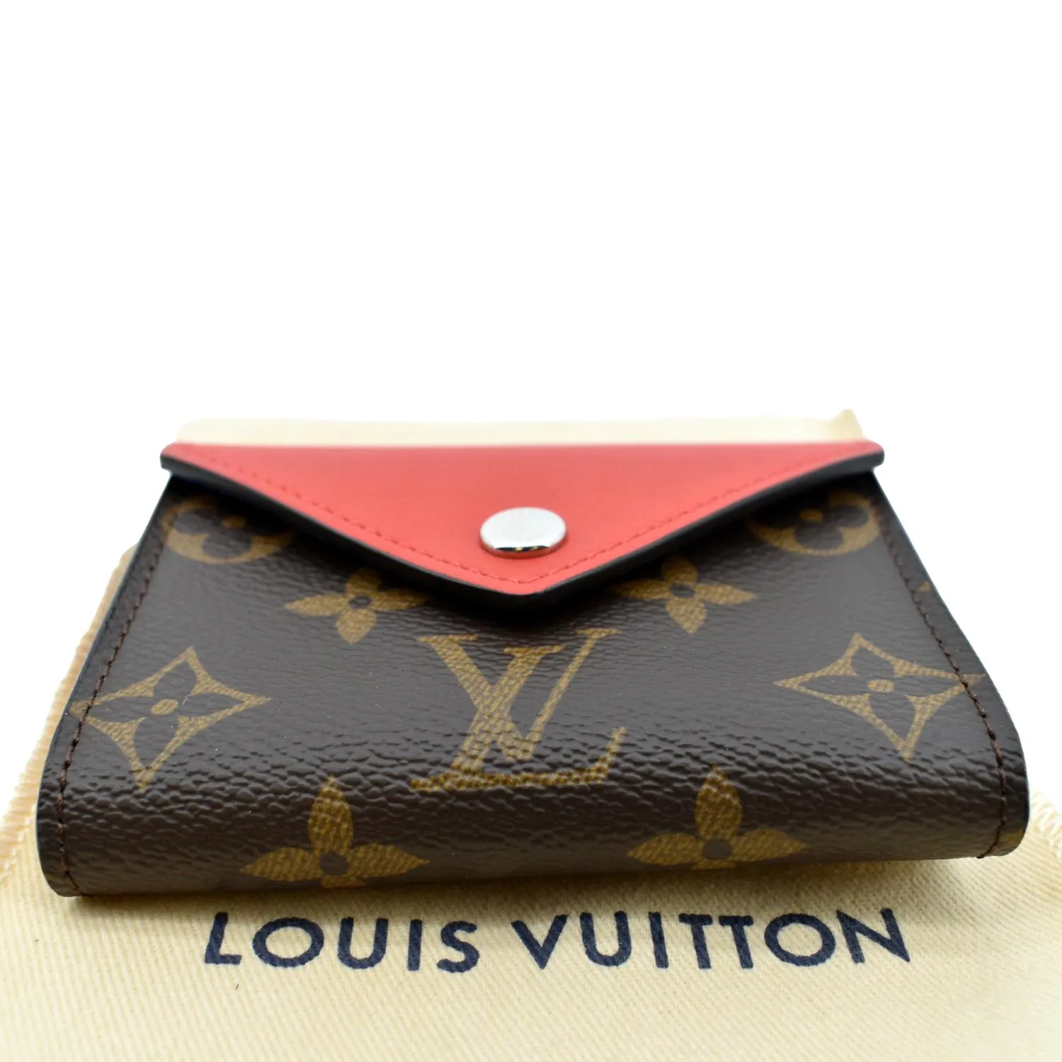 LOUIS VUITTON Zoe Monogram Leather Wallet Cerise